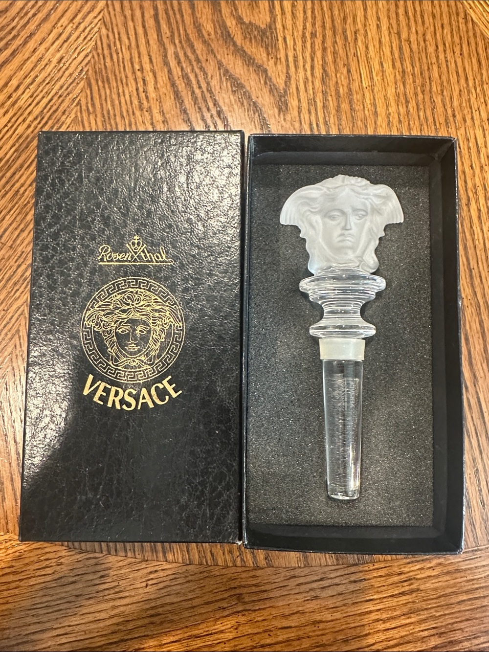 Versace Rosenthal Medusa Crystal wine stopper